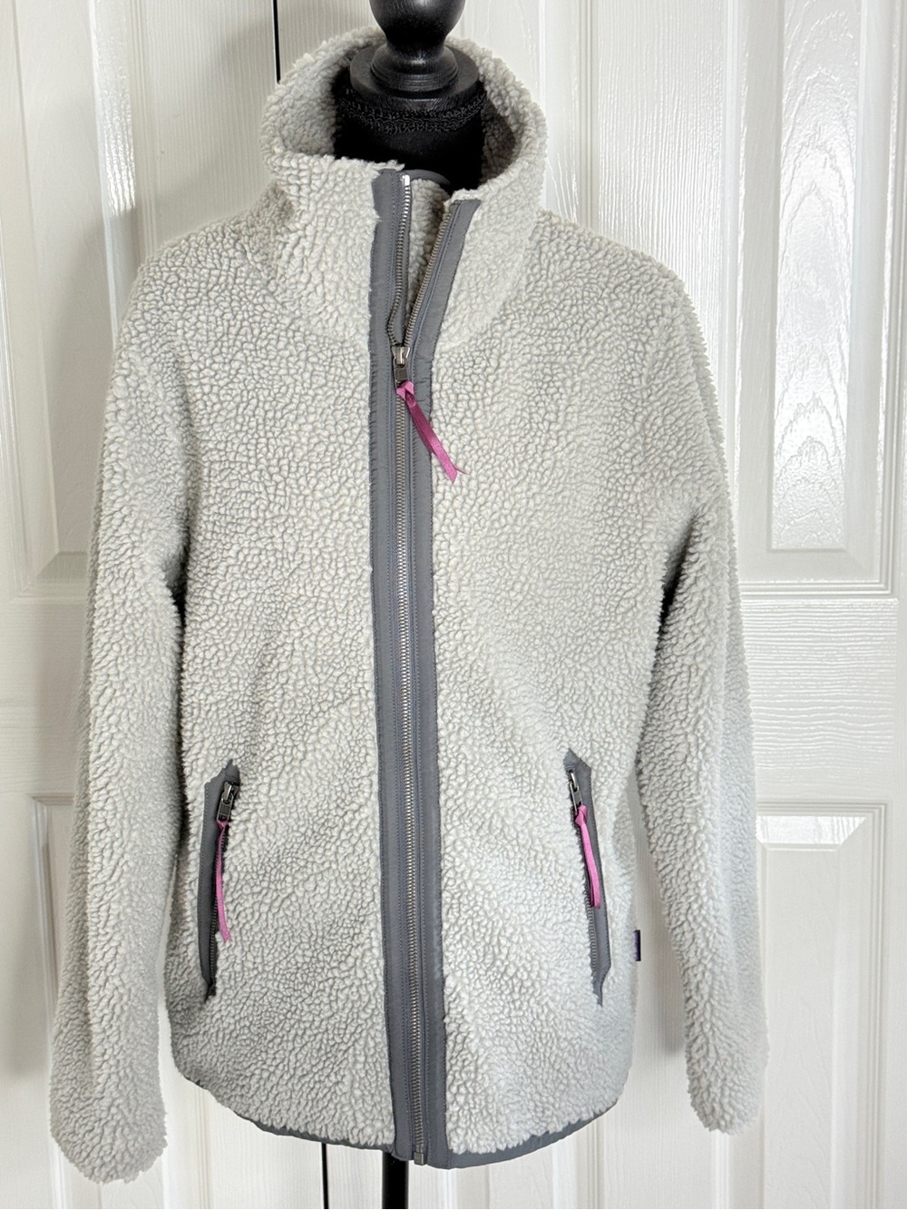 Patagonia Divided Sky Full Zip Sherpa Fleece Jacket Drifter Gray Medium M NWT